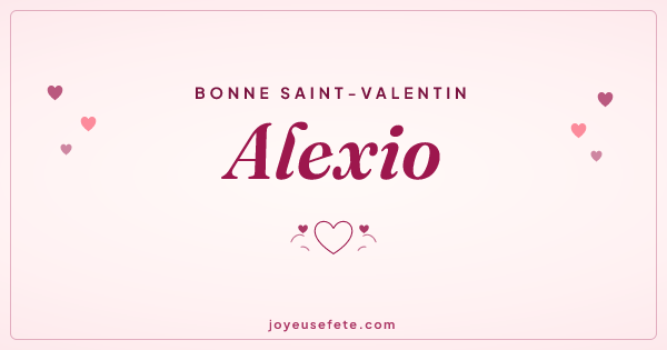 Image « Bonne Saint-Valentin Alexio » au format large