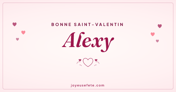 Image « Bonne Saint-Valentin Alexy » au format large