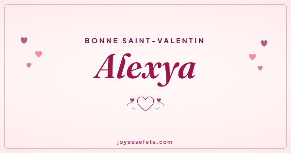 Image « Bonne Saint-Valentin Alexya » au format large