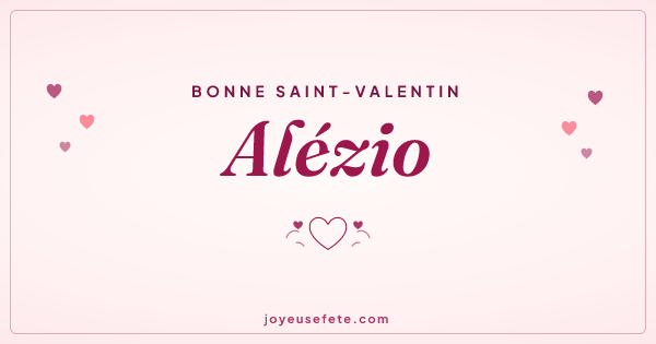Image « Bonne Saint-Valentin Alézio » au format large