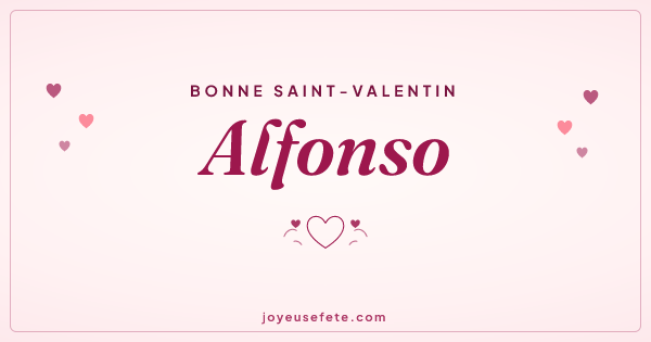 Image « Bonne Saint-Valentin Alfonso » au format large