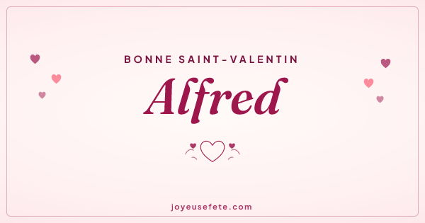 Image « Bonne Saint-Valentin Alfred » au format large