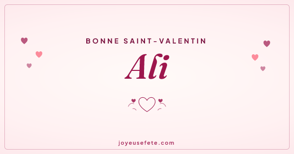 Image « Bonne Saint-Valentin Ali » au format large