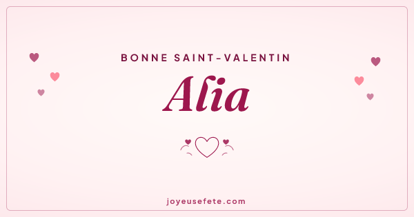Image « Bonne Saint-Valentin Alia » au format large