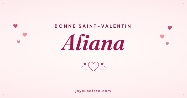 Image « Bonne Saint-Valentin Aliana » au format large
