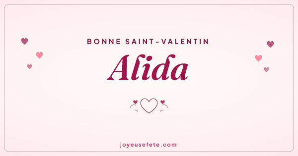Image « Bonne Saint-Valentin Alida » au format large