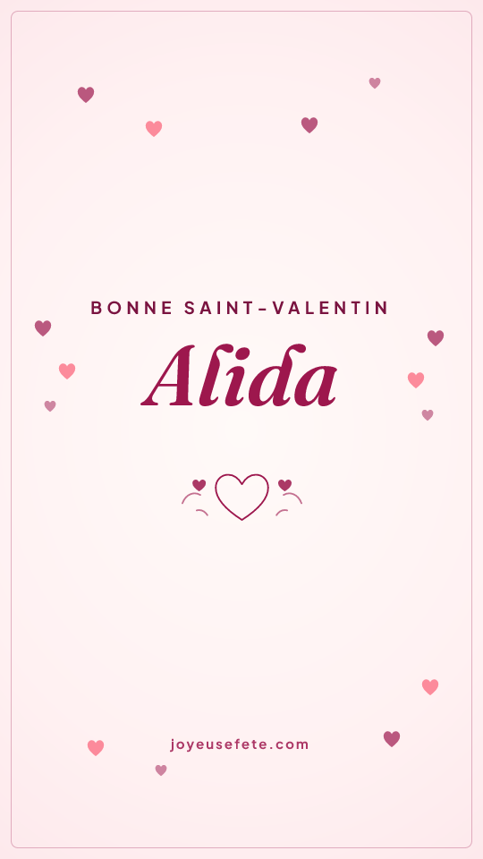 Image « Bonne Saint-Valentin Alida » au format story