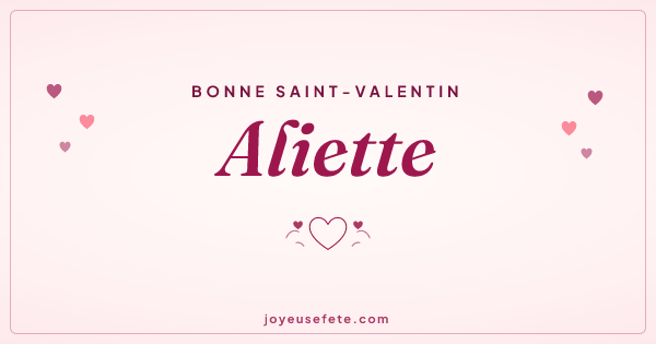 Image « Bonne Saint-Valentin Aliette » au format large