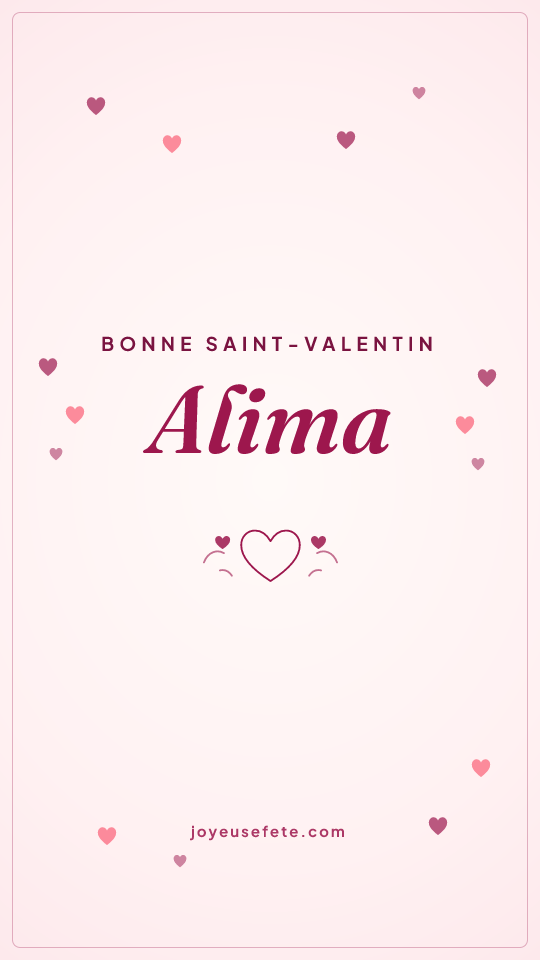 Image « Bonne Saint-Valentin Alima » au format story