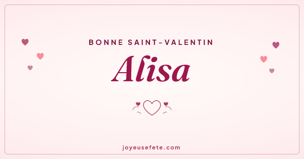 Image « Bonne Saint-Valentin Alisa » au format large