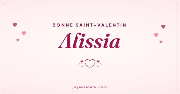 Image « Bonne Saint-Valentin Alissia » au format large