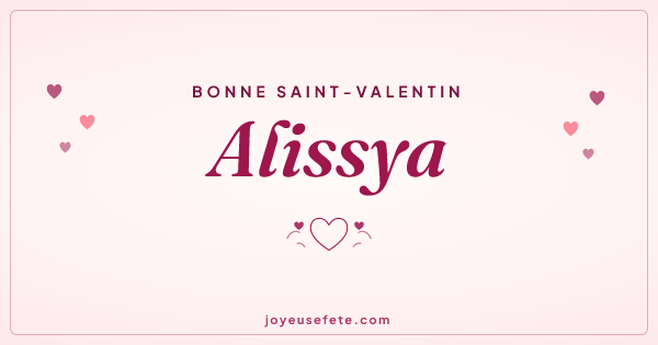 Image « Bonne Saint-Valentin Alissya » au format large