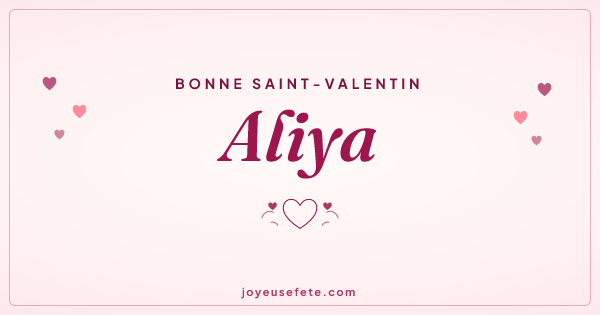 Image « Bonne Saint-Valentin Aliya » au format large