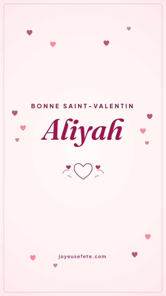 Image « Bonne Saint-Valentin Aliyah » au format story