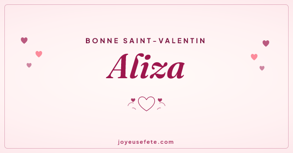 Image « Bonne Saint-Valentin Aliza » au format large