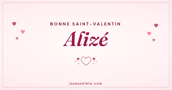 Image « Bonne Saint-Valentin Alizé » au format large