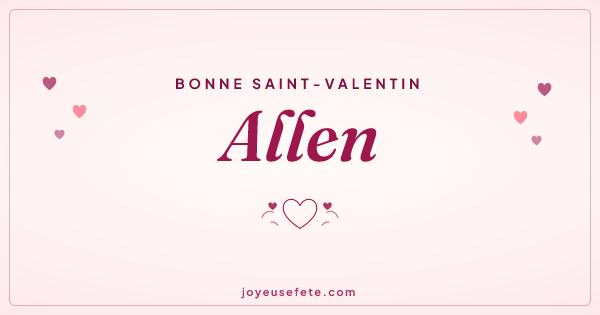 Image « Bonne Saint-Valentin Allen » au format large