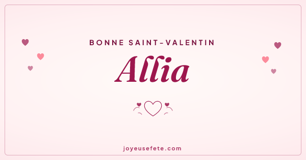 Image « Bonne Saint-Valentin Allia » au format large