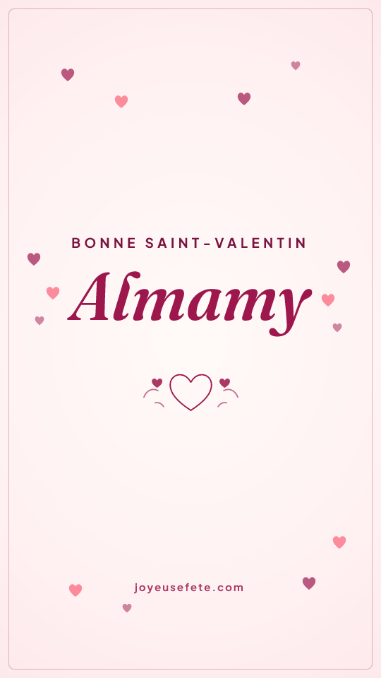 Image « Bonne Saint-Valentin Almamy » au format story