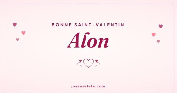 Image « Bonne Saint-Valentin Alon » au format large
