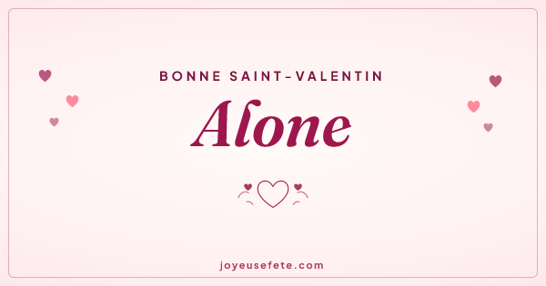 Image « Bonne Saint-Valentin Alone » au format large