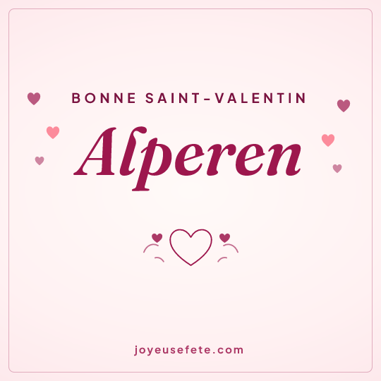 Image carrée « Bonne Saint-Valentin Alperen » pour WhatsApp