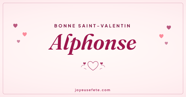 Image « Bonne Saint-Valentin Alphonse » au format large