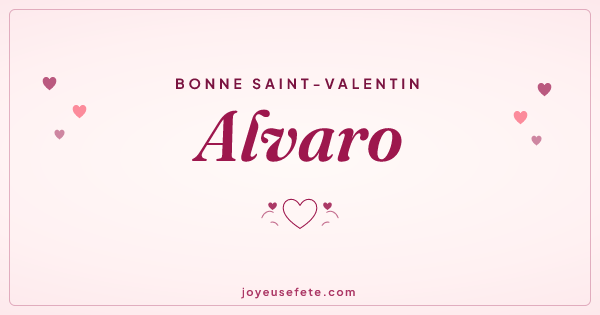 Image « Bonne Saint-Valentin Alvaro » au format large