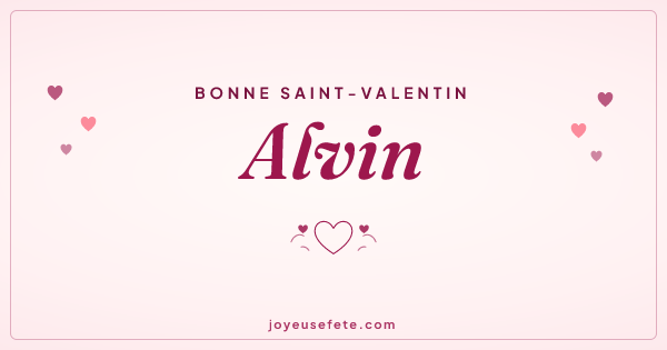 Image « Bonne Saint-Valentin Alvin » au format large