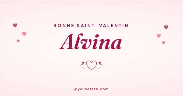 Image « Bonne Saint-Valentin Alvina » au format large