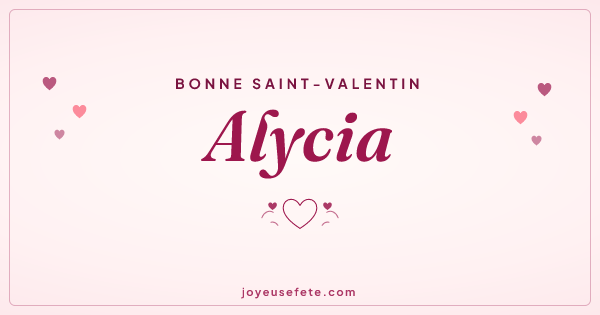 Image « Bonne Saint-Valentin Alycia » au format large
