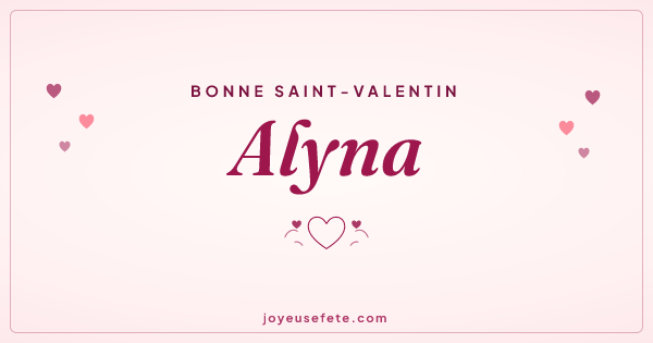 Image « Bonne Saint-Valentin Alyna » au format large