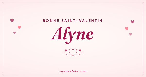Image « Bonne Saint-Valentin Alyne » au format large