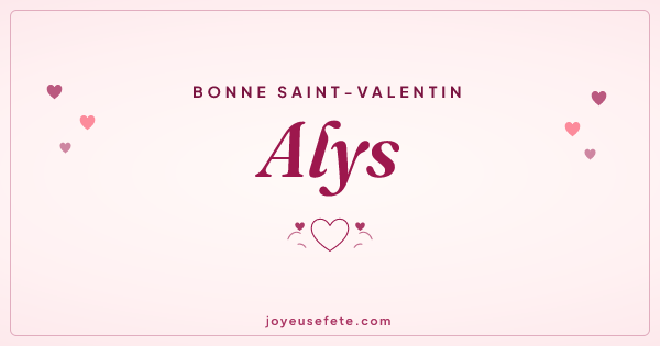 Image « Bonne Saint-Valentin Alys » au format large