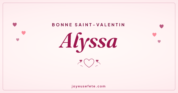 Image « Bonne Saint-Valentin Alyssa » au format large
