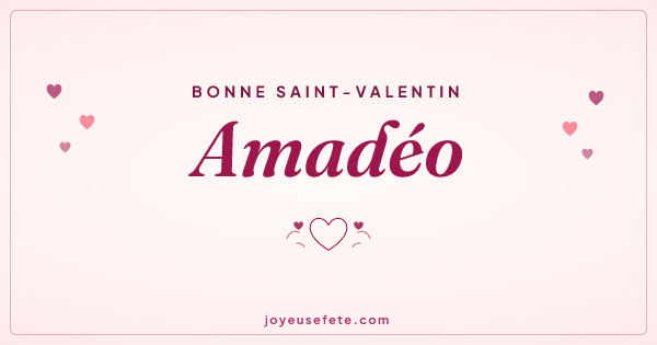 Image « Bonne Saint-Valentin Amadéo » au format large