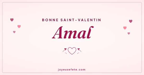Image « Bonne Saint-Valentin Amal » au format large