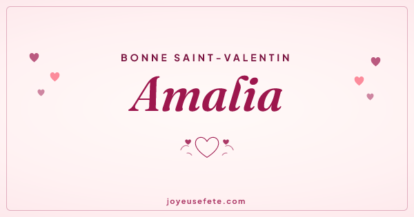 Image « Bonne Saint-Valentin Amalia » au format large
