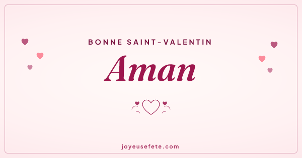Image « Bonne Saint-Valentin Aman » au format large