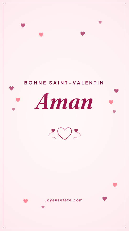 Image « Bonne Saint-Valentin Aman » au format story