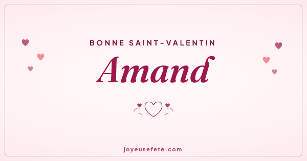 Image « Bonne Saint-Valentin Amand » au format large