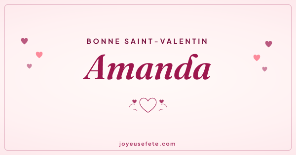 Image « Bonne Saint-Valentin Amanda » au format large
