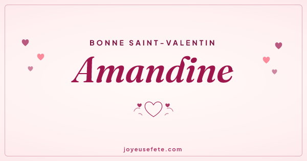 Image « Bonne Saint-Valentin Amandine » au format large