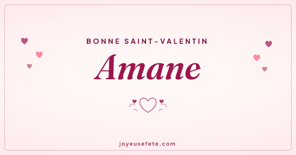 Image « Bonne Saint-Valentin Amane » au format large