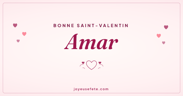 Image « Bonne Saint-Valentin Amar » au format large