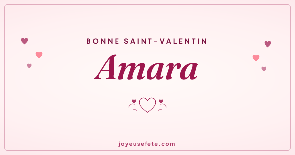 Image « Bonne Saint-Valentin Amara » au format large