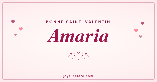 Image « Bonne Saint-Valentin Amaria » au format large