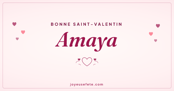 Image « Bonne Saint-Valentin Amaya » au format large
