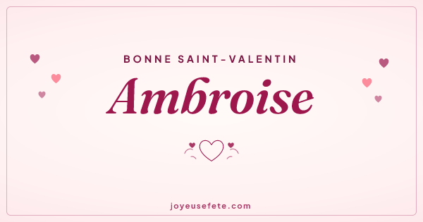 Image « Bonne Saint-Valentin Ambroise » au format large