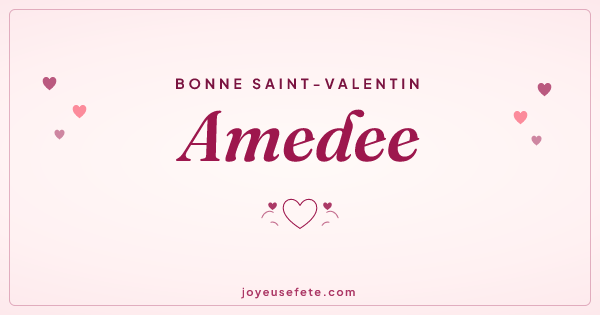 Image « Bonne Saint-Valentin Amedee » au format large